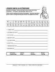 Jesus Heals A Leper Esp