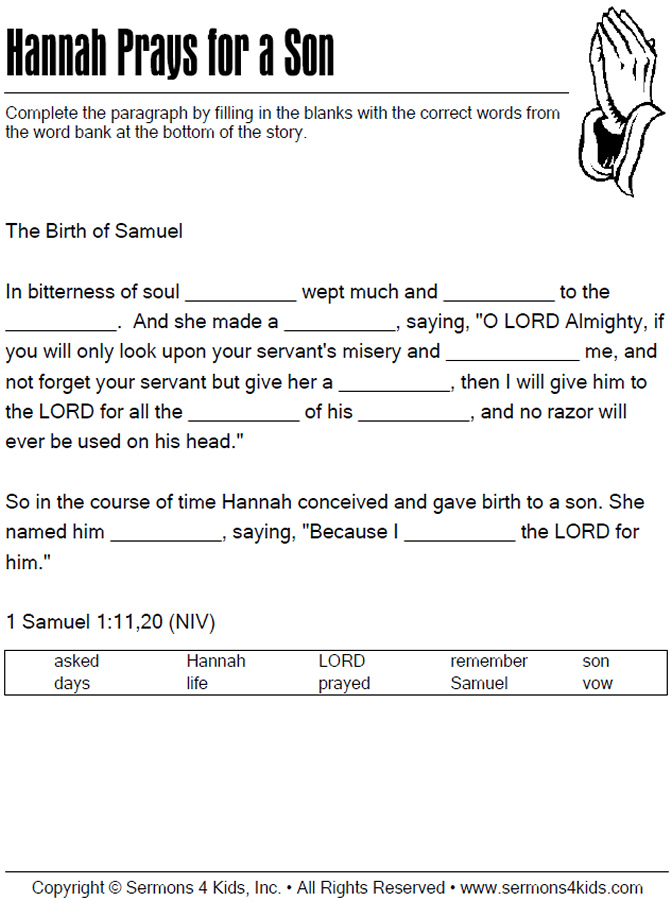 Hannah Prays for a Son