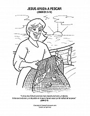 Jesus Helps Catch Fish Esp