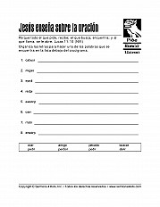 Jesus Teaches About Prayer Esp