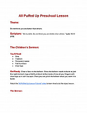 All Puffed Up Preschool Lesson Plan