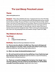 The Lost Sheep Preschool Lesson Plan