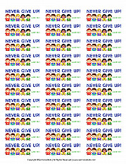 Never Give Up Stickers