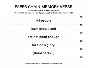 Pharisee And Tax Collector Paper Chain Memory Verse Handout