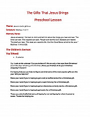 The Gifts That Jesus Brings Preschool Lesson