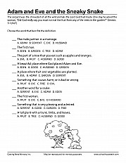 Adam and Eve and the Sneaky Snake