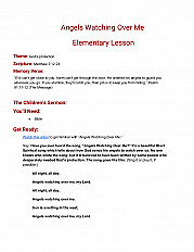 Angels Watching Over Me Elementary Lesson