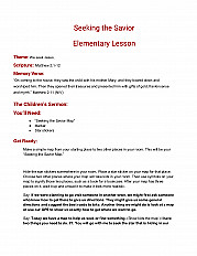 Seeking the Savior Elementary Lesson