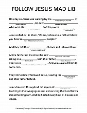 Follow Jesus Mad Lib