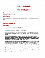 Fishing for People Preschool Lesson