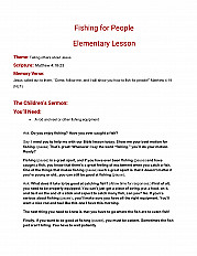 Fishing for People Elementary Lesson