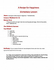 A Recipe for Happiness Elementary Lesson
