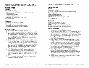 Receta para galletas sorpresas de la Pascua