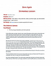 Born Again Elementary Lesson