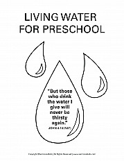 Living Water Preschool Handout