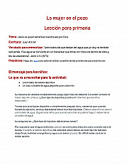 La mujer en el pozo lección para primaria