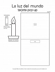 La luz del mundo tarjeta pop-up