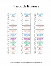 Frasco de lágrimas hoja