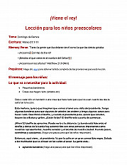 Viene el rey  lección para los niños preescolares