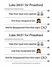 Luke 24:31 Preschool Handout