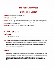 The Road to Emmaus Elementary Lesson