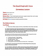 The Good Shepherd's Voice Elementary Lesson