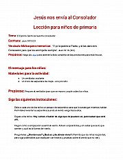 Jesús nos envía al Consolador