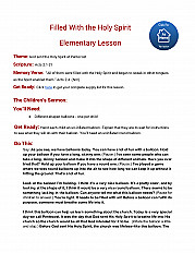 Filled With the Holy Spirit Elementary Lesson