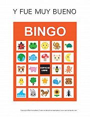 Creación: Y Fue Muy Bueno BINGO hoja de activdad