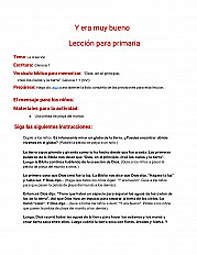 Y era muy bueno Lección para primaria