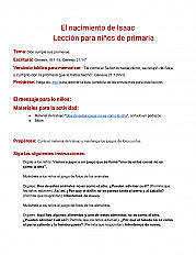 El nacimiento de Isaac - Lección para niños de primaria