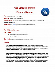 God Cares for Ishmael- Preschool Lesson