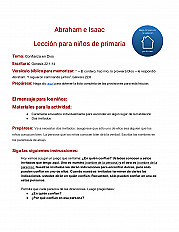 Abraham e Isaac Lección para primaria