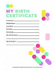 My Birth Certificate Handout
