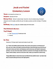Jacob and Rachel Elementary Lesson