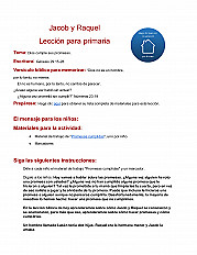 Jacob y Raquel Lección para primaria