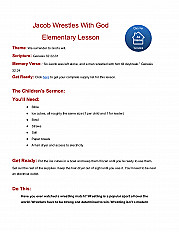 Jacob Wrestles with God Elementary