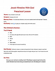 Jacob Wrestles with God Preschool