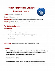 Joseph Forgives His Brothers Preschool