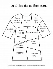 La túnica de las Escrituras - Primaria - hoja de actividad