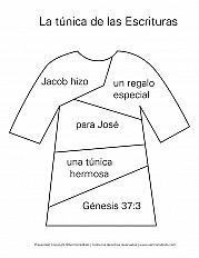 La túnica de las Escrituras - Preescolar - hoja de actividad