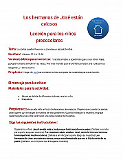 Los hermanos de José están celosos Lección para los niños preescolares