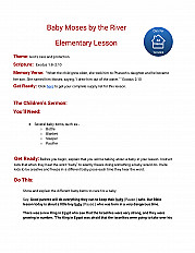 Baby Moses By the River - Elementary Lesson