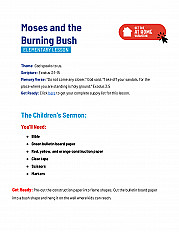 Moses and the Burning Bush Elementary Lesson