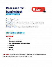 Moses and the Burning Bush Preschool Lesson