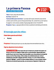 La primera Pascua Lección para primaria