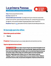 La primera Pascua Lección para los niños preescolares