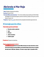 Abriendo el Mar Rojo Lección para primaria