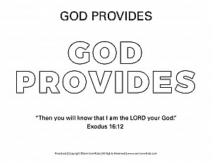 God Provides Cheerios Preschool Handout