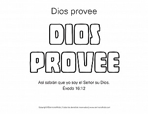 Dios provee - hoja de actividad para los ninos preescolares